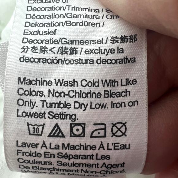 J. Crew Factory Flutter Sleeve Mini Dress Embroidered Hem Detail Size 10 - Picture 9 of 12